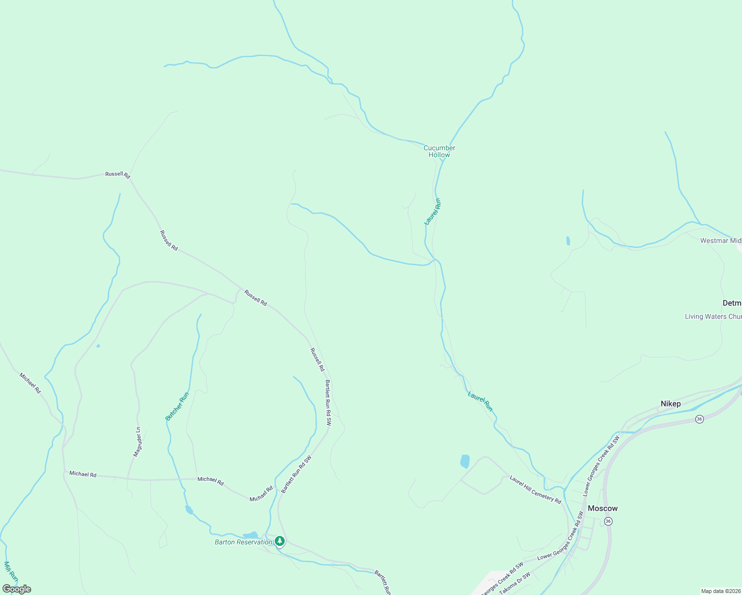 map of restaurants, bars, coffee shops, grocery stores, and more near 17051 Willow Crest Road in Barton