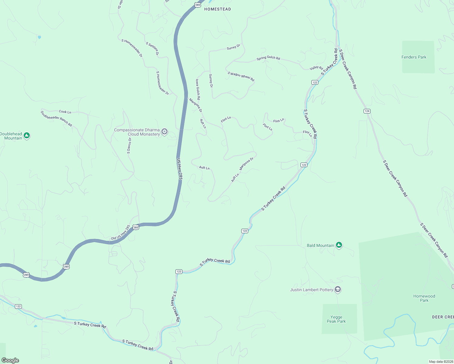 map of restaurants, bars, coffee shops, grocery stores, and more near 8742 Ault Lane in Morrison