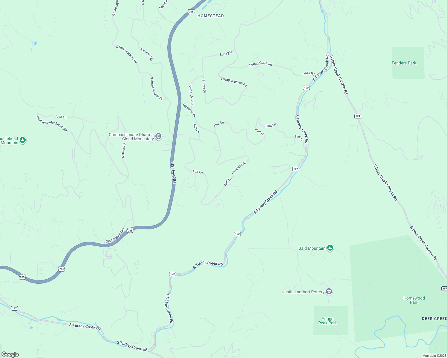 map of restaurants, bars, coffee shops, grocery stores, and more near 8742 Ault Lane in Morrison