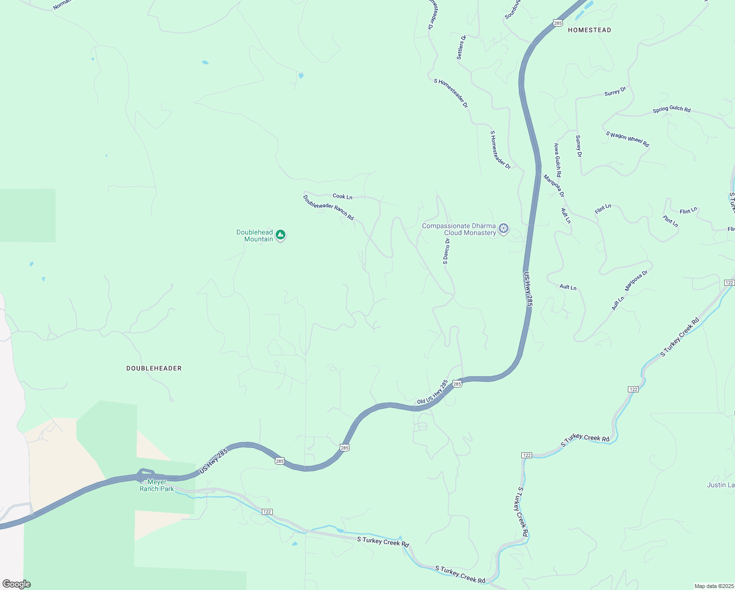 map of restaurants, bars, coffee shops, grocery stores, and more near 8537 Doubleheader Ranch Road in Morrison
