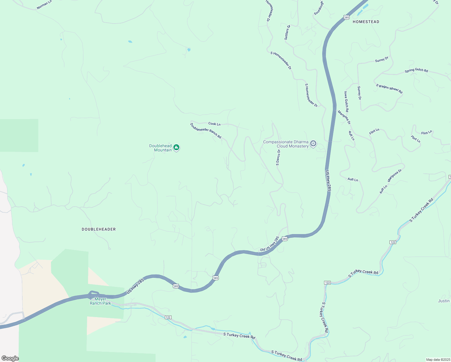 map of restaurants, bars, coffee shops, grocery stores, and more near 8537 Doubleheader Ranch Road in Morrison