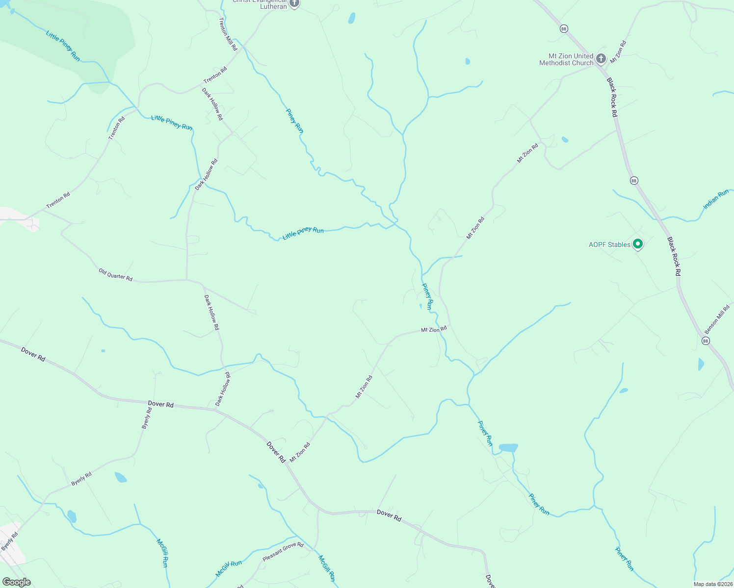 map of restaurants, bars, coffee shops, grocery stores, and more near 4222 Mount Zion Road in Upperco