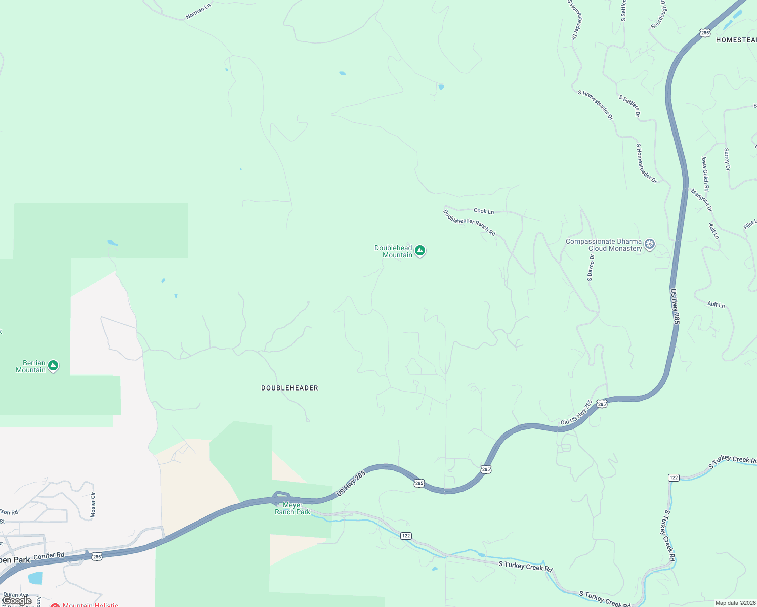 map of restaurants, bars, coffee shops, grocery stores, and more near 8756 South Fairall Road in Morrison