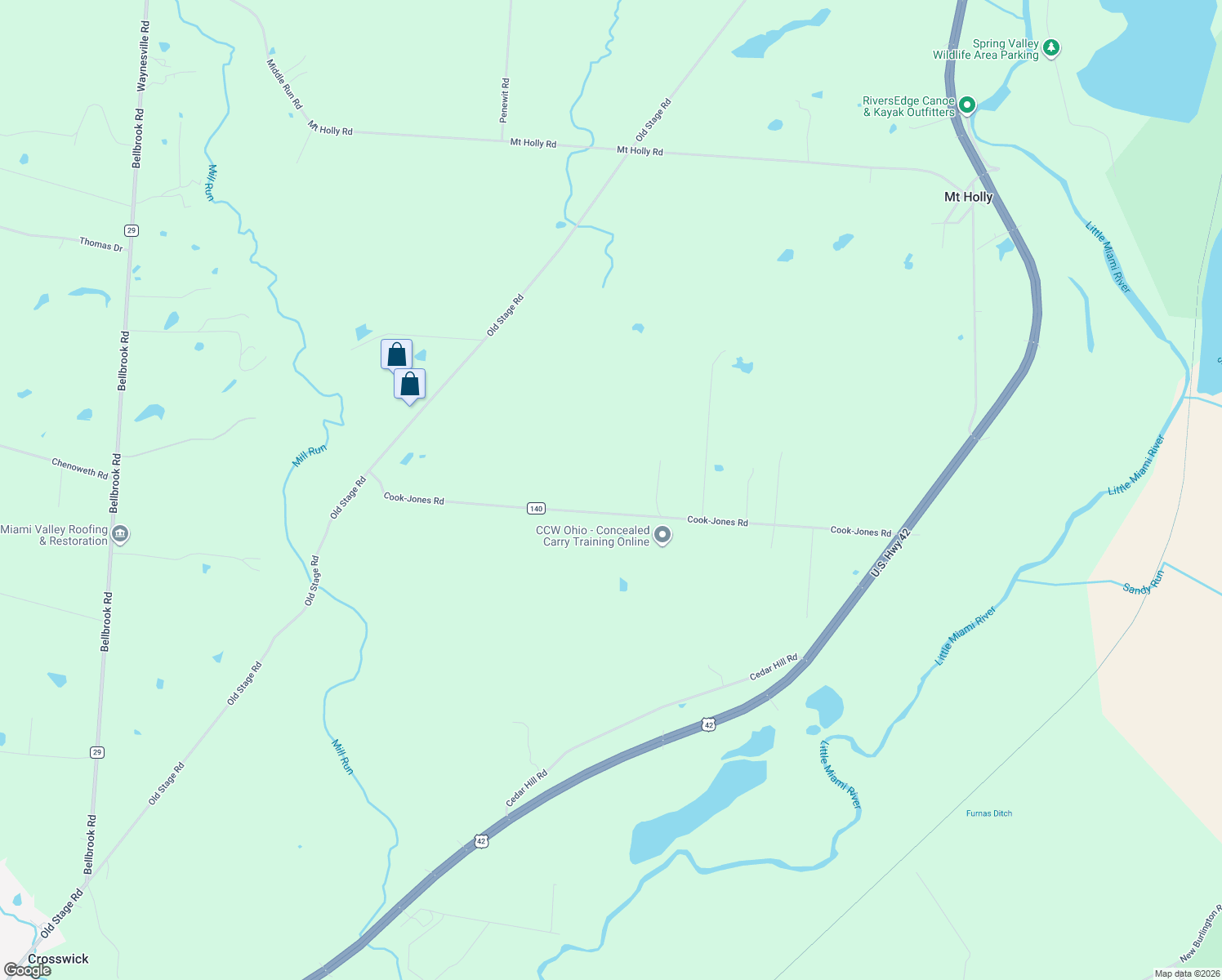 map of restaurants, bars, coffee shops, grocery stores, and more near 7364 Cook-Jones Road in Waynesville