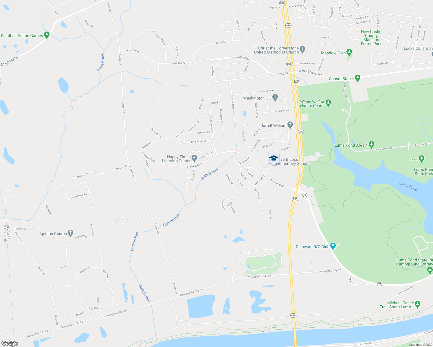 map of restaurants, bars, coffee shops, grocery stores, and more near 81 Wicklow Road in Bear