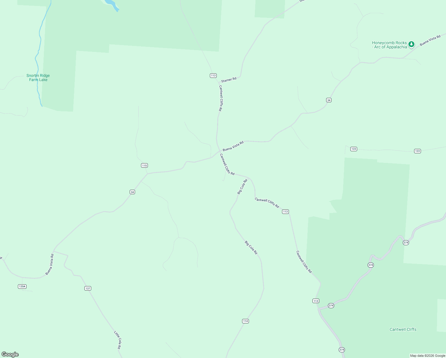 map of restaurants, bars, coffee shops, grocery stores, and more near 12105 Cantwell Cliffs Road in Rockbridge