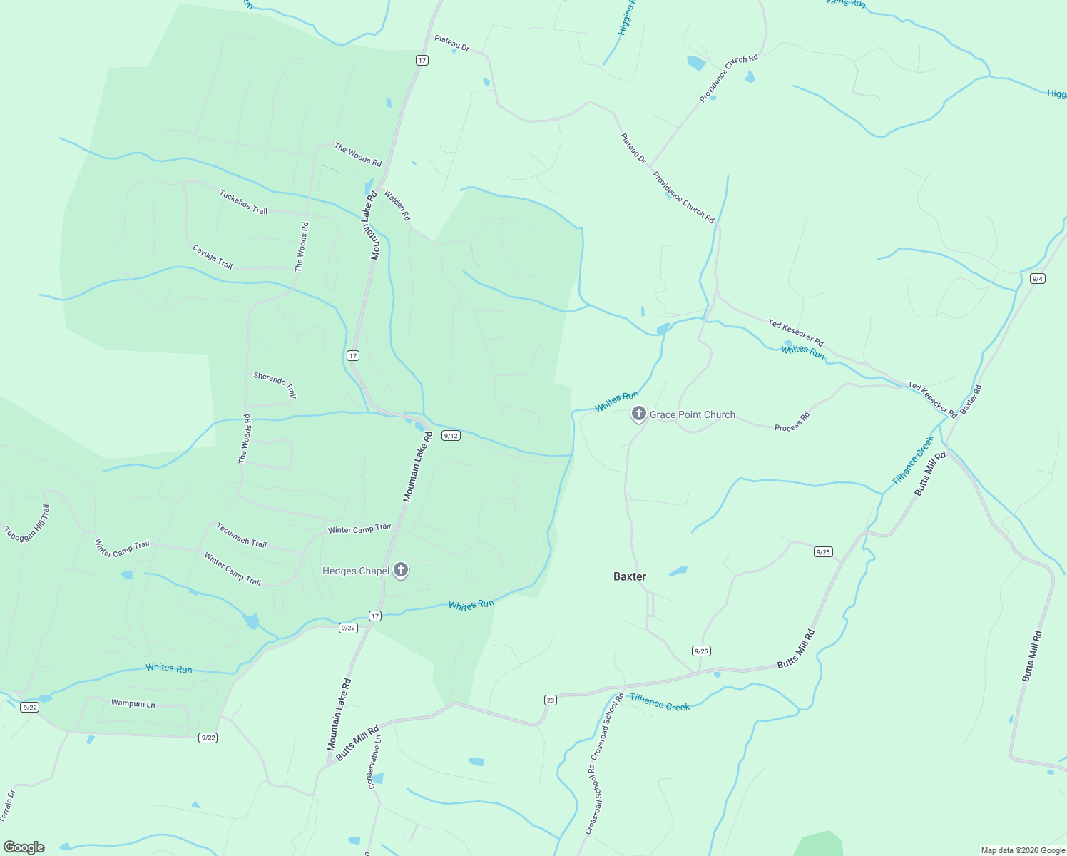 map of restaurants, bars, coffee shops, grocery stores, and more near 986 Walden Road in Hedgesville