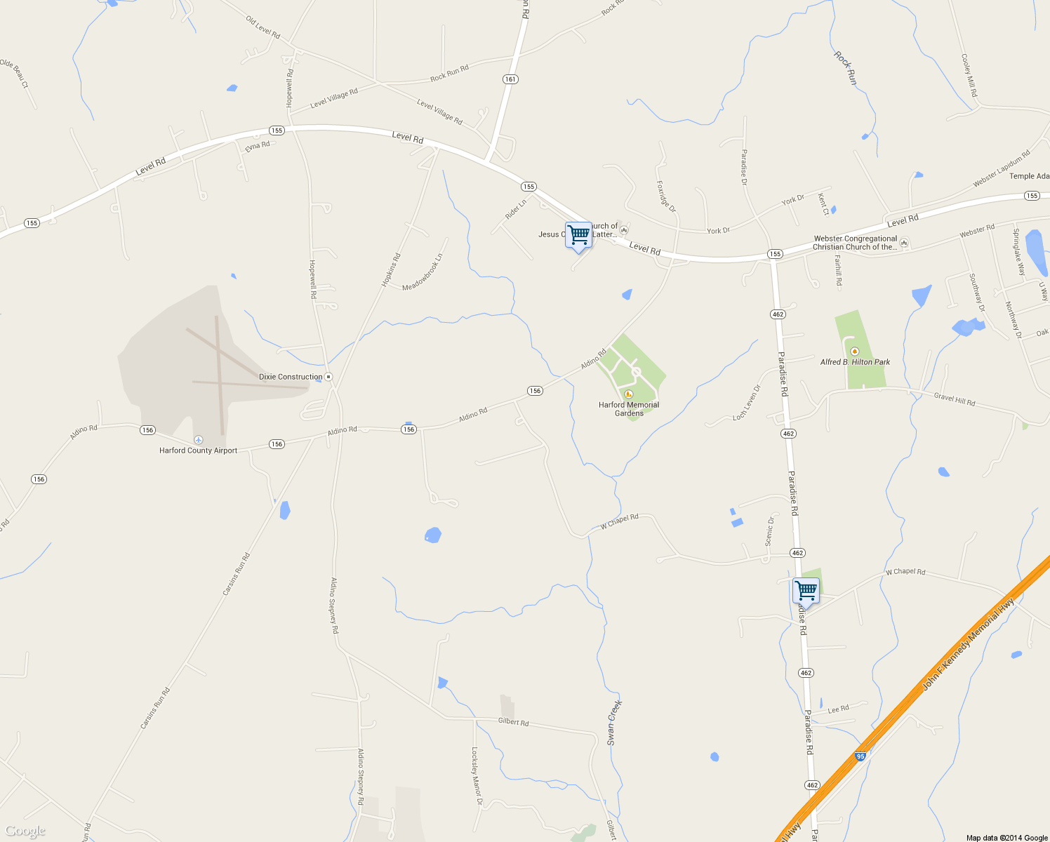 map of restaurants, bars, coffee shops, grocery stores, and more near 3810 West Chapel Road in Aberdeen