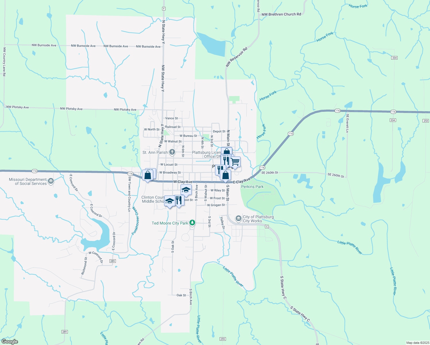 211 West Broadway Street, Plattsburg MO Walk Score