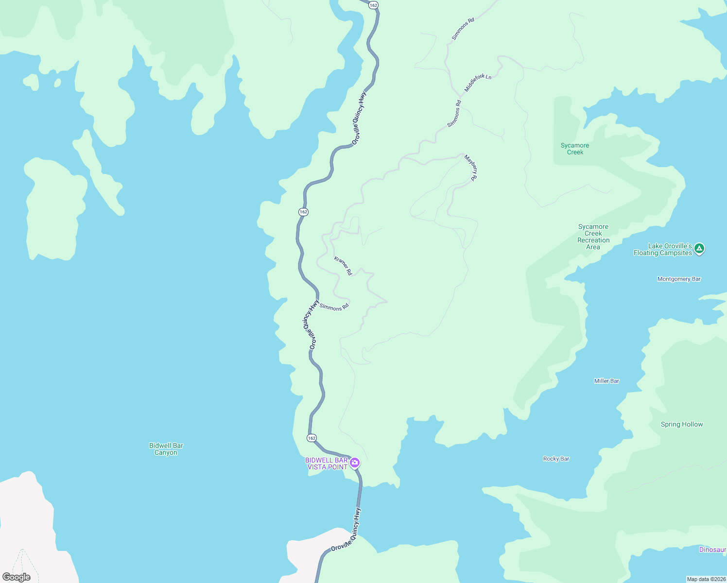 map of restaurants, bars, coffee shops, grocery stores, and more near 124 Bobcat Saddle in Oroville
