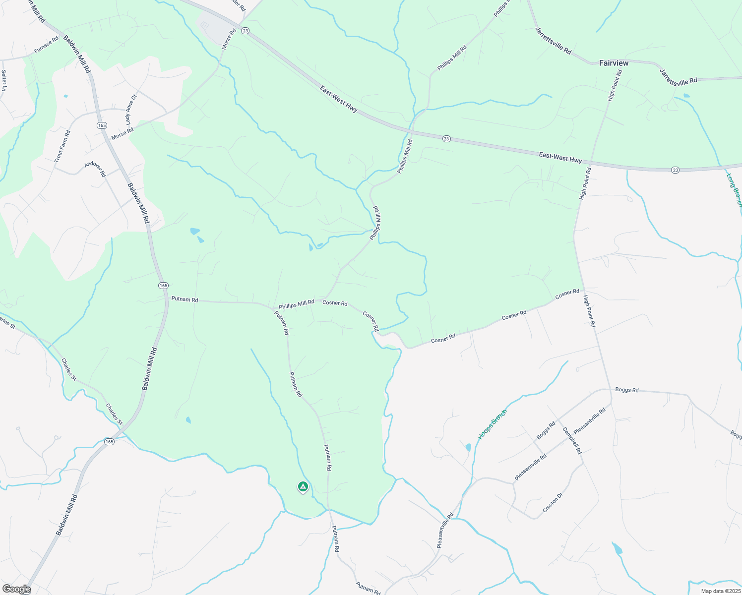 map of restaurants, bars, coffee shops, grocery stores, and more near 2009 Phillips Mill Rd in Forest Hill