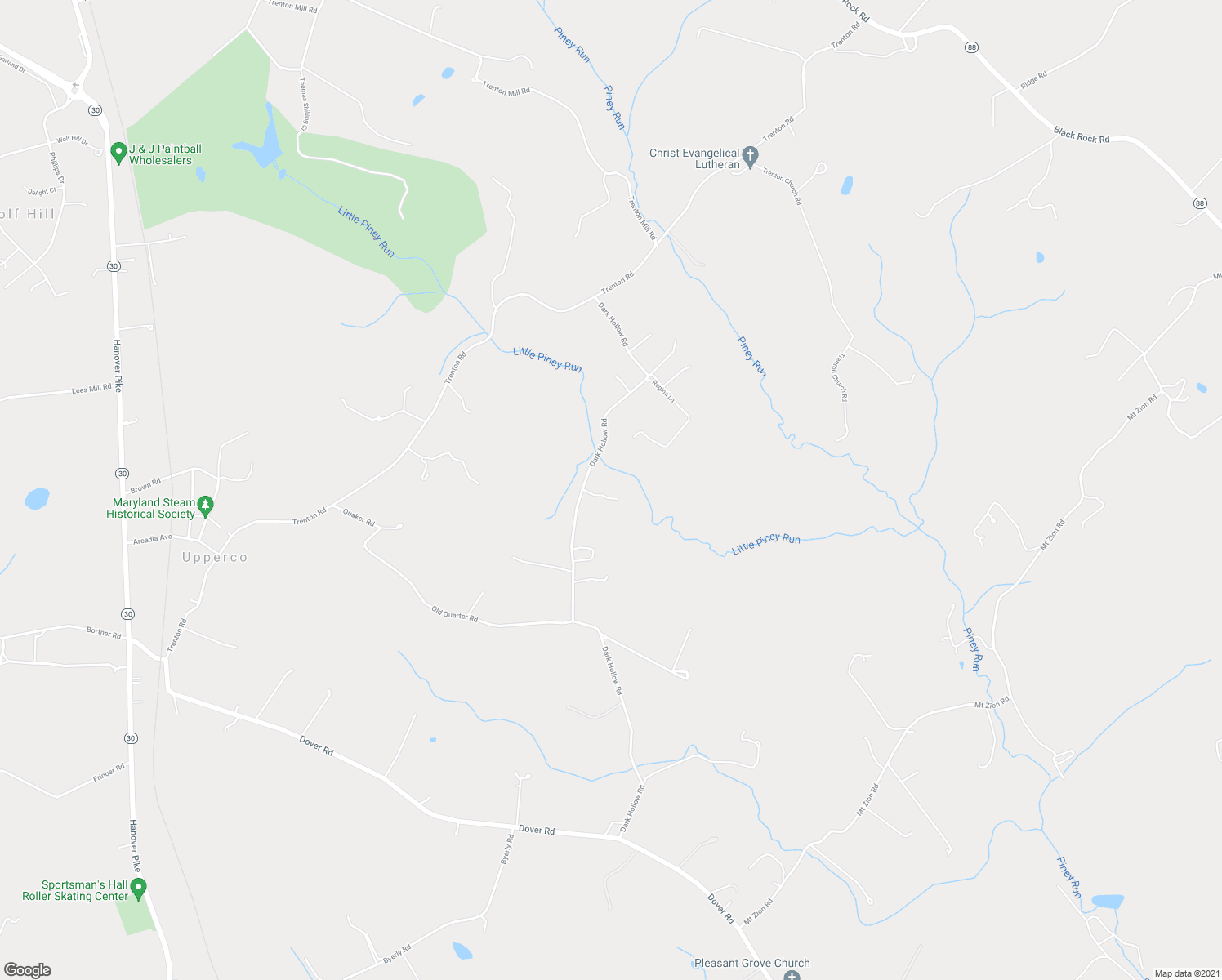 map of restaurants, bars, coffee shops, grocery stores, and more near in Upperco