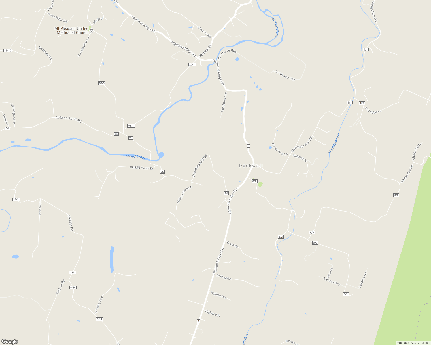 map of restaurants, bars, coffee shops, grocery stores, and more near 4770 Johnsons Mill Road in Berkeley Springs