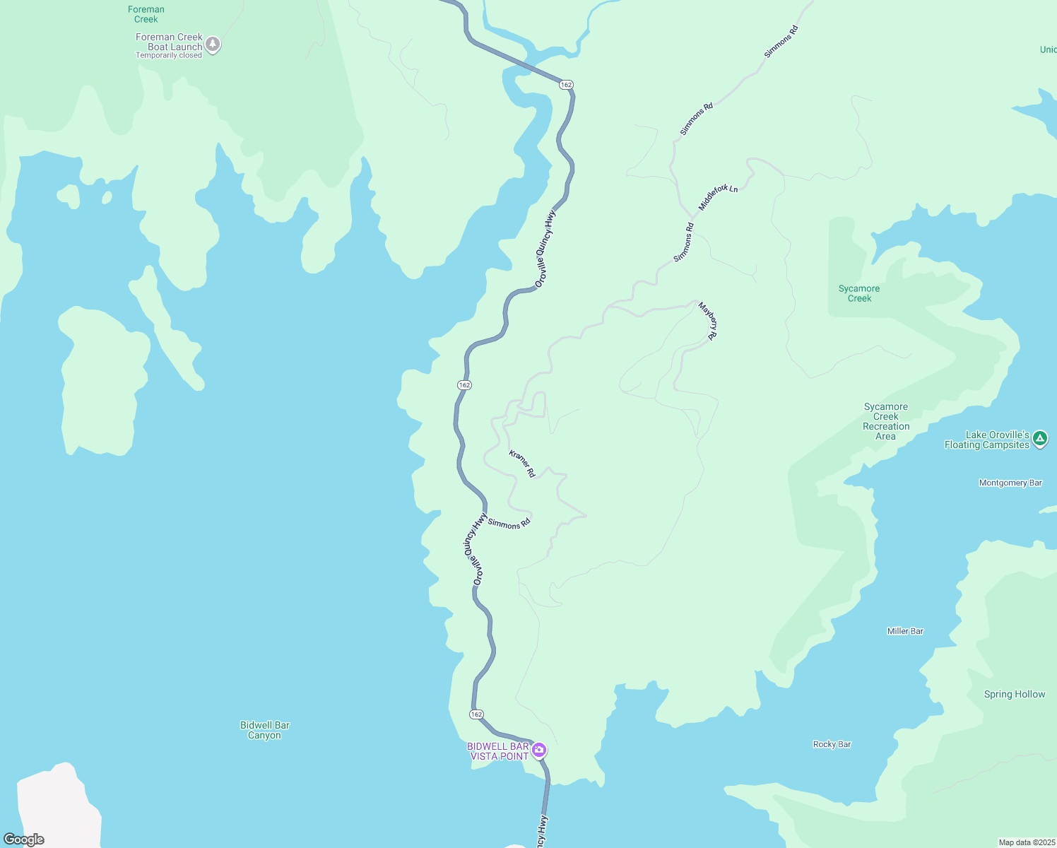 map of restaurants, bars, coffee shops, grocery stores, and more near 68 Bobcat Saddle in Oroville