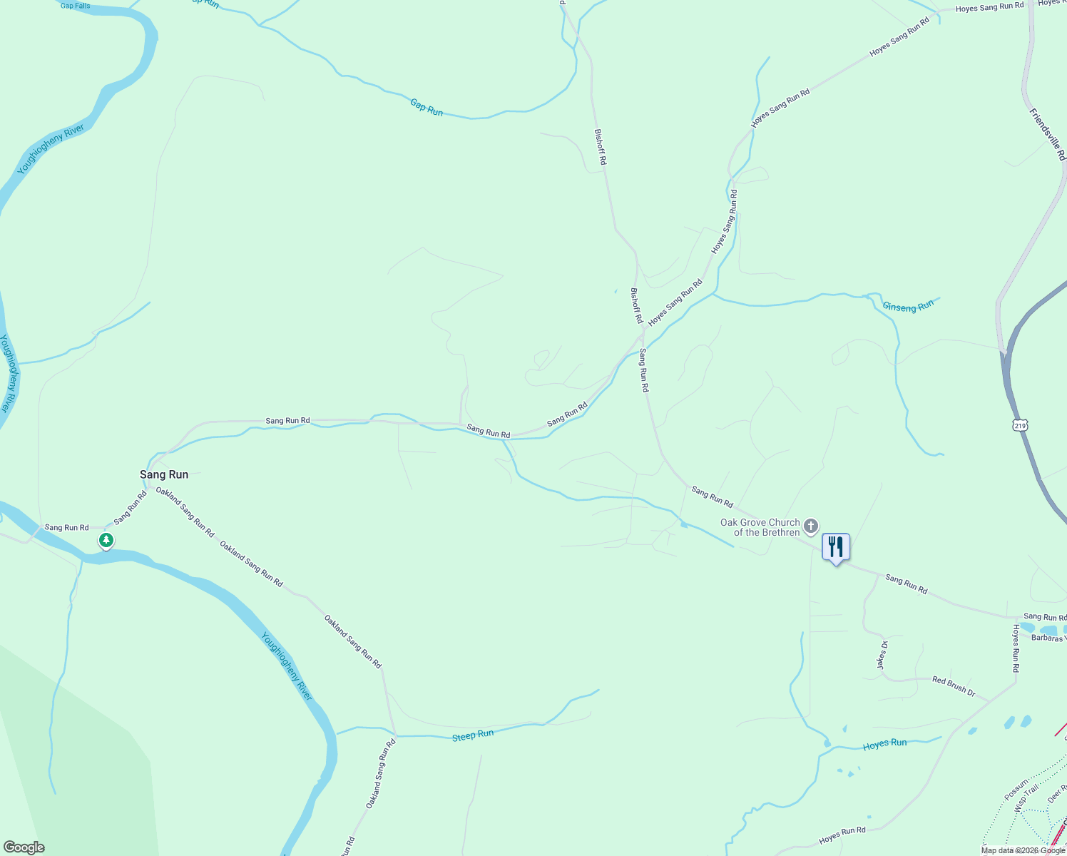 map of restaurants, bars, coffee shops, grocery stores, and more near 5159 Sang Run Road in McHenry