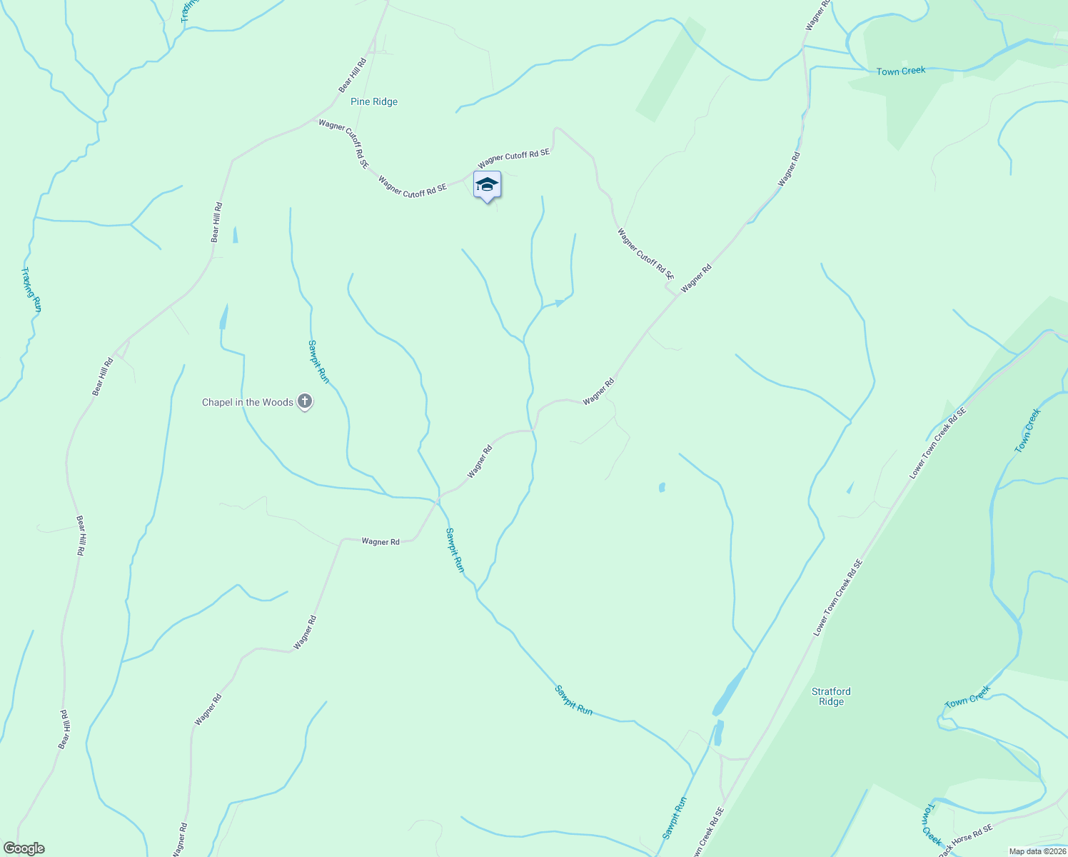 map of restaurants, bars, coffee shops, grocery stores, and more near Wagner Road in Oldtown