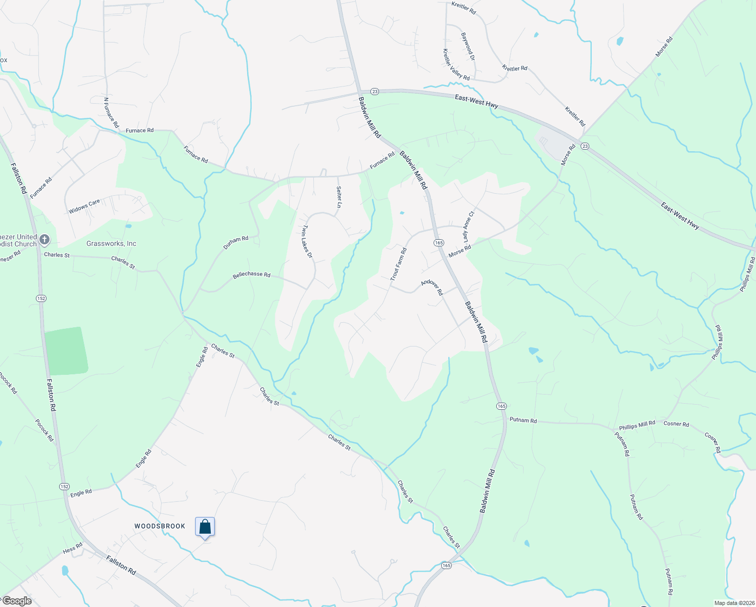 map of restaurants, bars, coffee shops, grocery stores, and more near 1910 Trout Farm Road in Jarrettsville