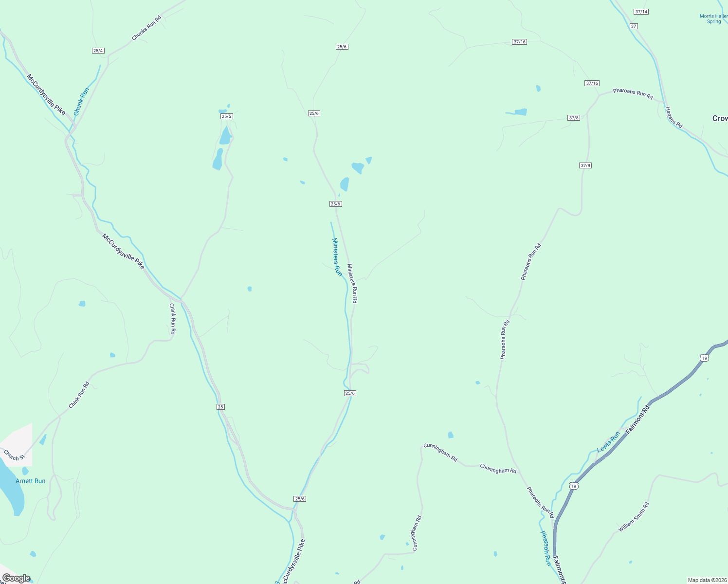 map of restaurants, bars, coffee shops, grocery stores, and more near 428 County Road 25/6 in Rivesville