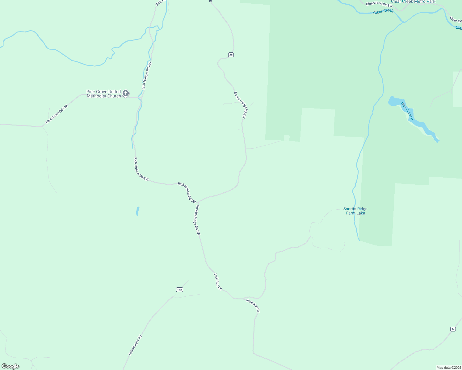 map of restaurants, bars, coffee shops, grocery stores, and more near 10345 Snortin Ridge Road Southwest in Lancaster