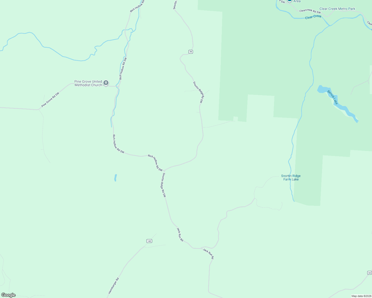 map of restaurants, bars, coffee shops, grocery stores, and more near 10345 Snortin Ridge Road Southwest in Lancaster