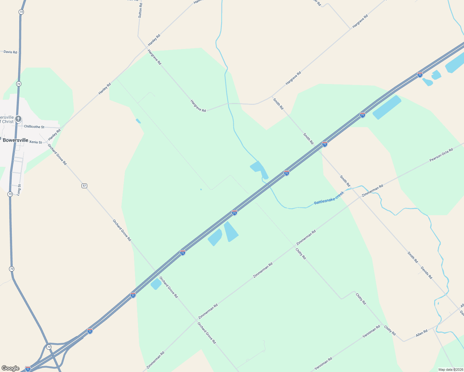 map of restaurants, bars, coffee shops, grocery stores, and more near 3391 Powers Road in Jamestown