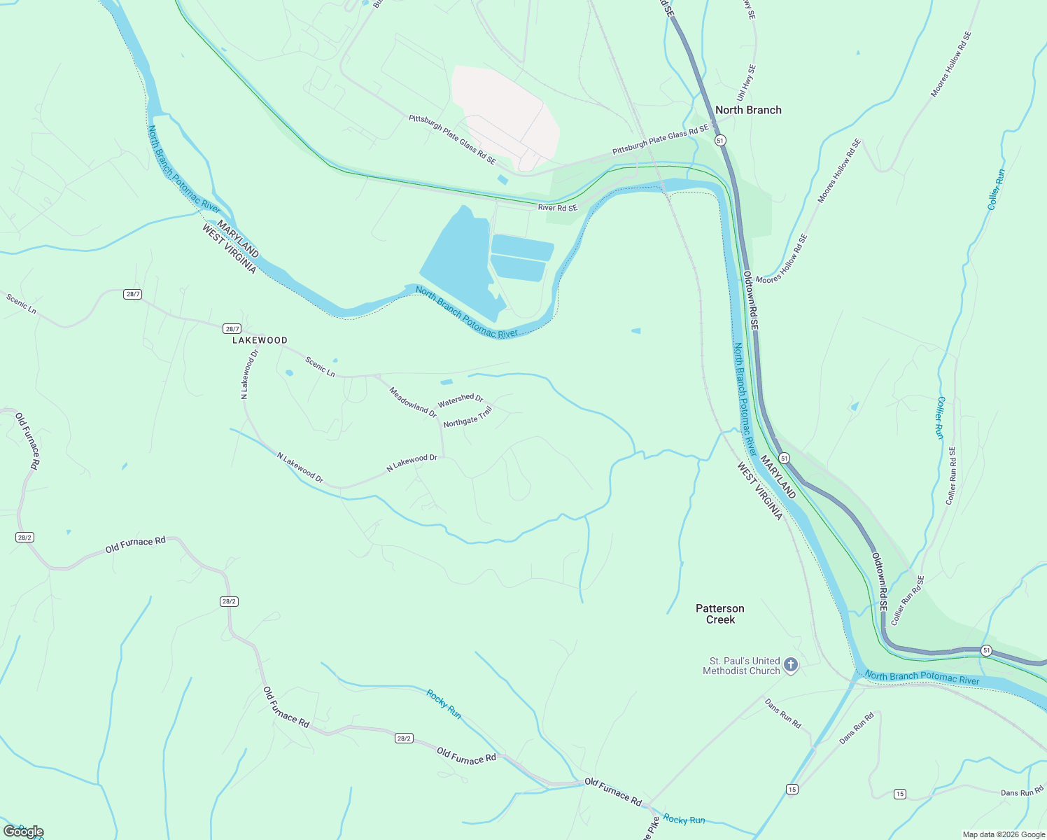 map of restaurants, bars, coffee shops, grocery stores, and more near 336 Watershed Drive in Ridgeley