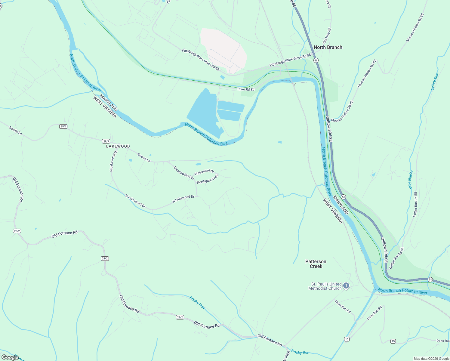 map of restaurants, bars, coffee shops, grocery stores, and more near 336 Watershed Drive in Ridgeley