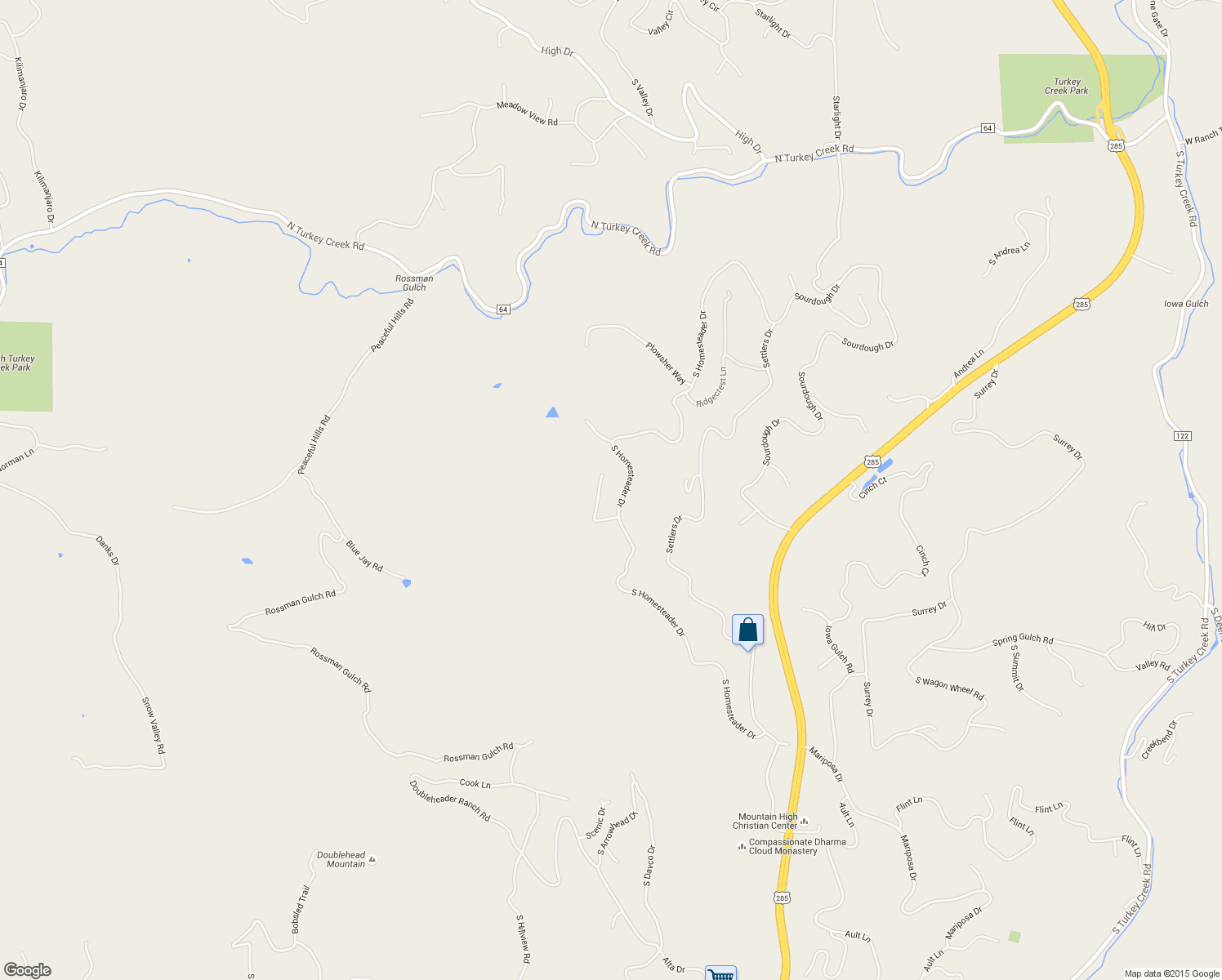 map of restaurants, bars, coffee shops, grocery stores, and more near 22055 High Spring Trail in Morrison