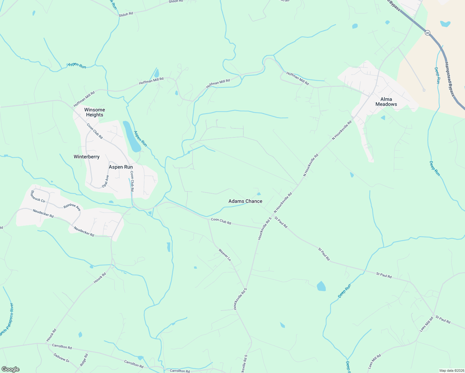 map of restaurants, bars, coffee shops, grocery stores, and more near 3206 Eves Way in Hampstead