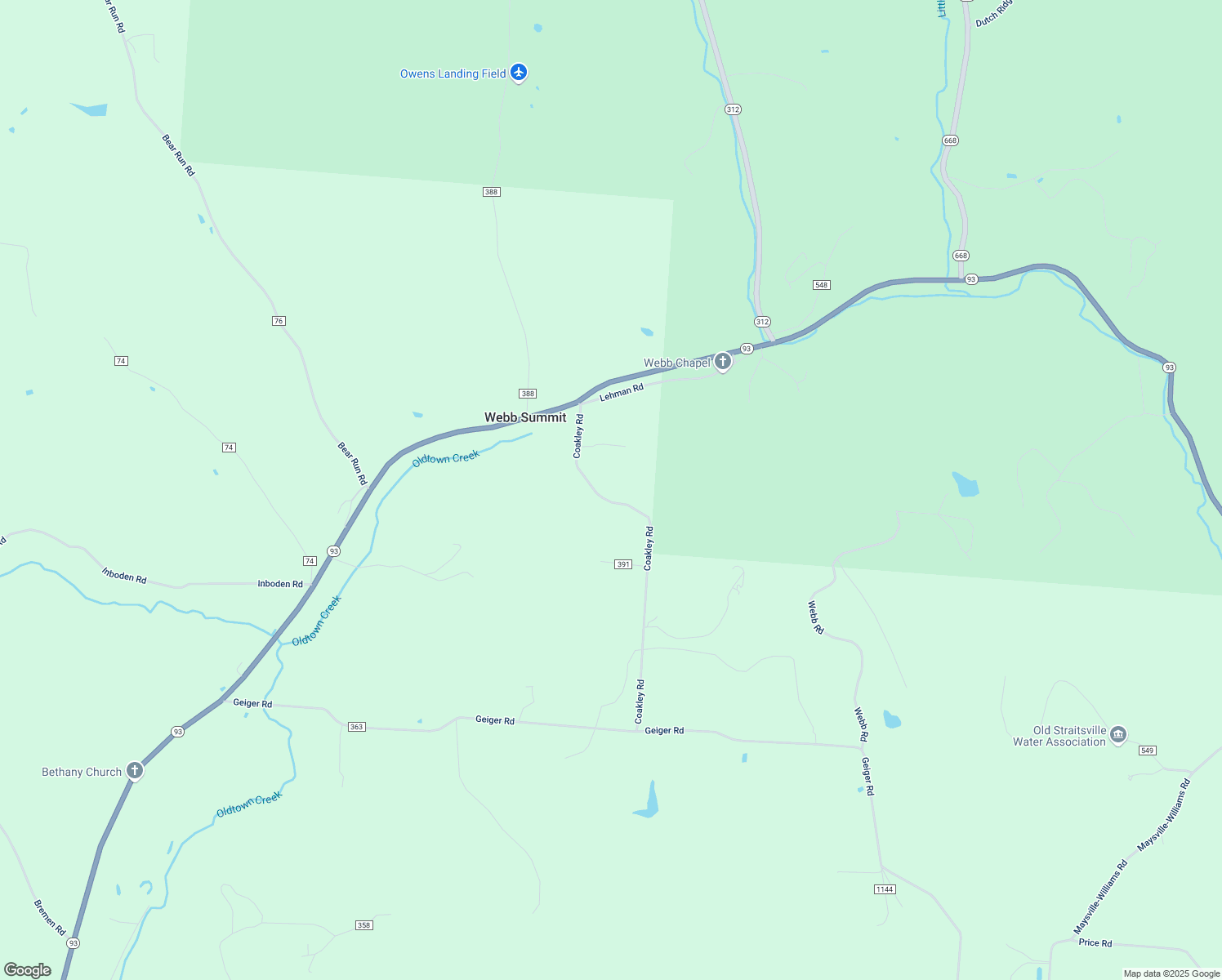 map of restaurants, bars, coffee shops, grocery stores, and more near 9770 Coakley Road in Logan