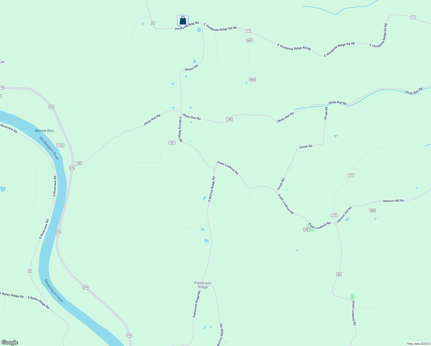 map of restaurants, bars, coffee shops, grocery stores, and more near 852 South McCoy Ridge Road in Stockport