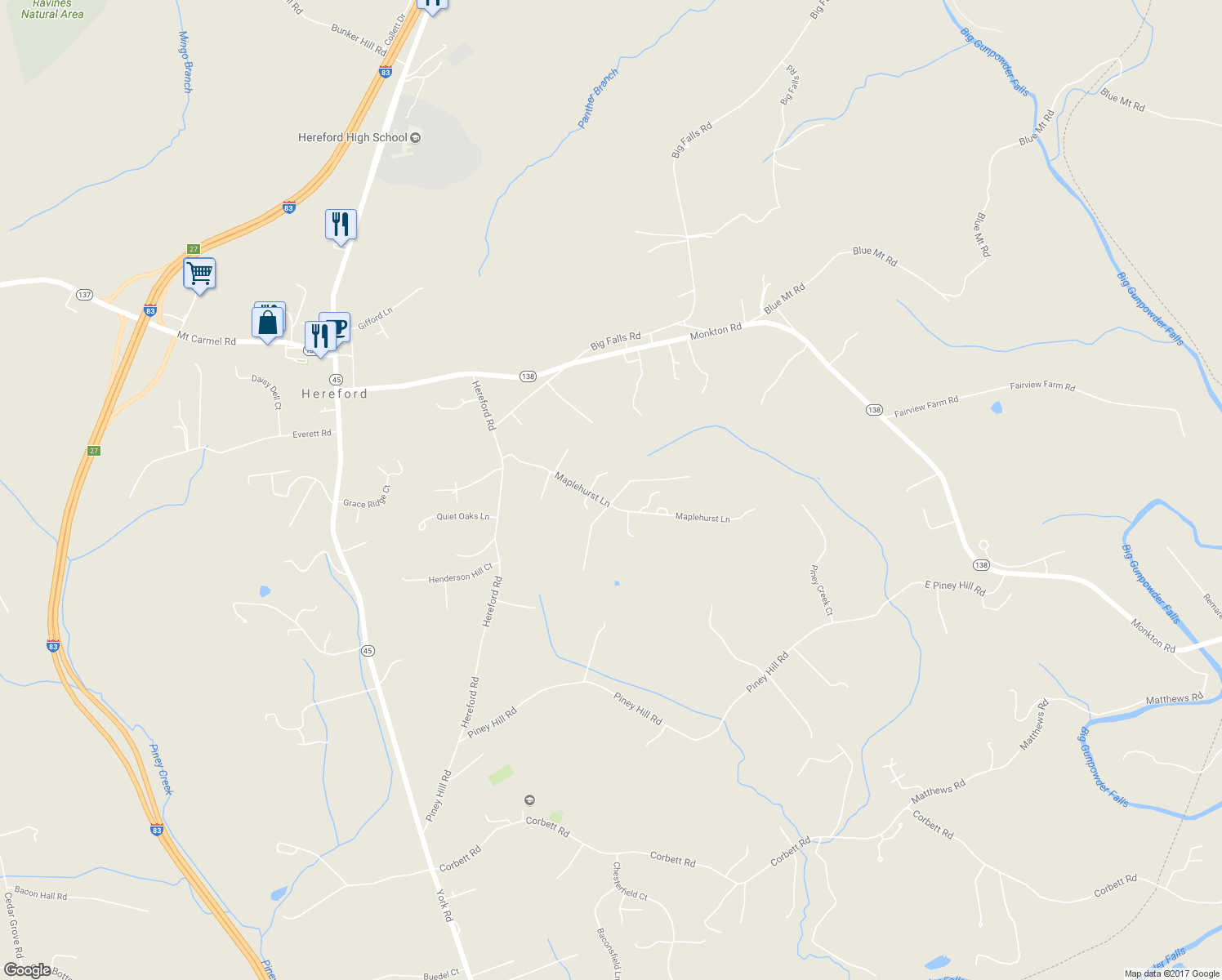 map of restaurants, bars, coffee shops, grocery stores, and more near 904 Maplehurst Lane in Monkton