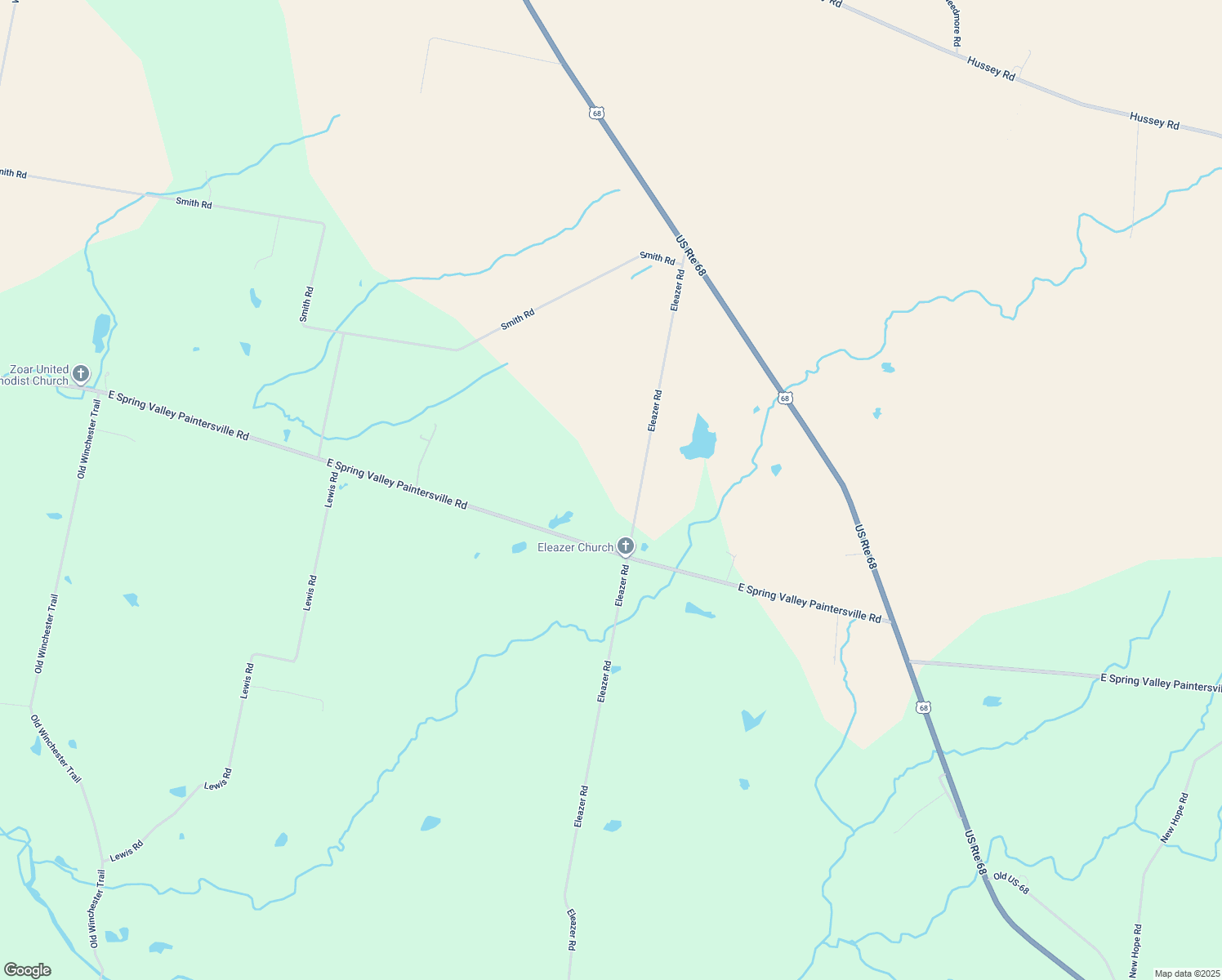 map of restaurants, bars, coffee shops, grocery stores, and more near 3273 Eleazer Rd in Xenia
