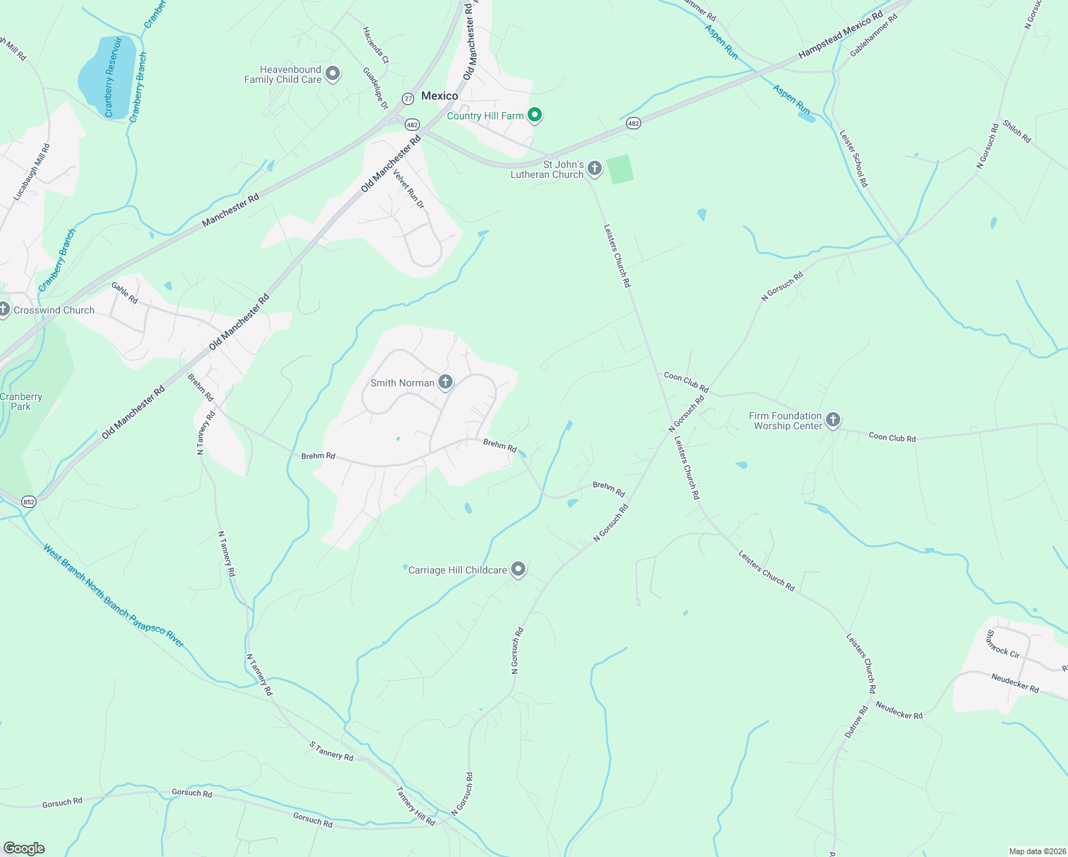 map of restaurants, bars, coffee shops, grocery stores, and more near 1538 Brehm Road in Westminster