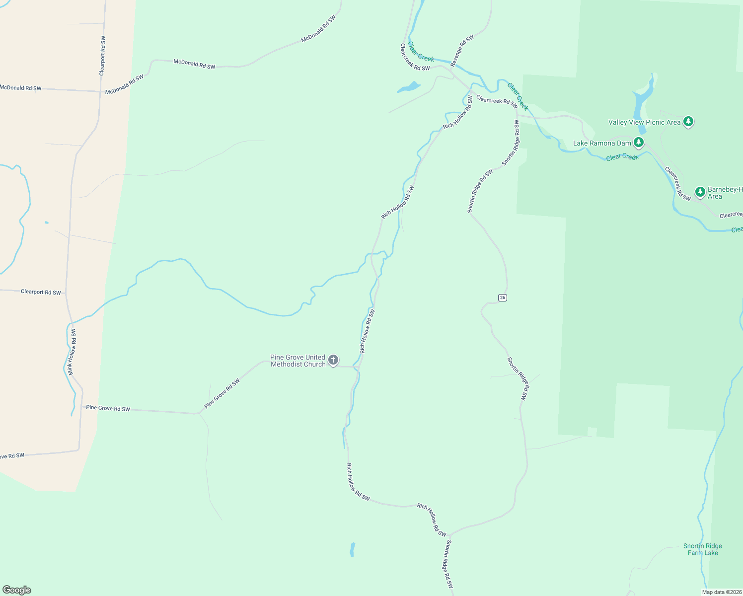 map of restaurants, bars, coffee shops, grocery stores, and more near 9385 Rich Hollow Road Southwest in Lancaster