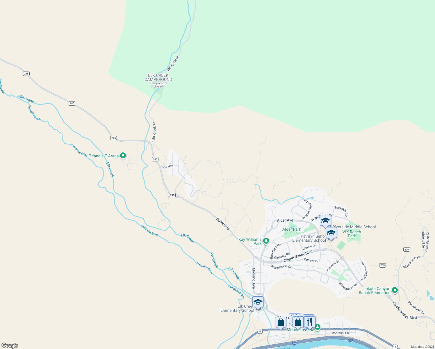 map of restaurants, bars, coffee shops, grocery stores, and more near 621 Elk Run Road in New Castle