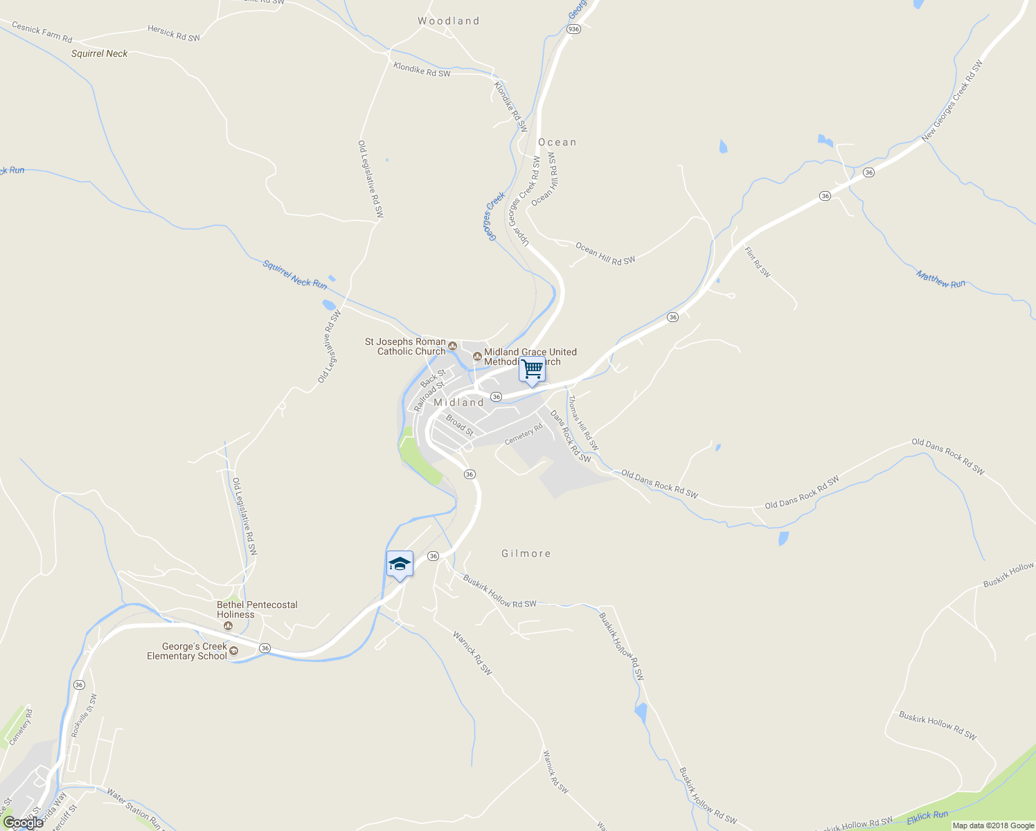 map of restaurants, bars, coffee shops, grocery stores, and more near 14931 Paradise Street Southwest in Midland