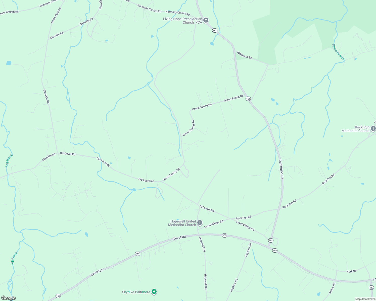 map of restaurants, bars, coffee shops, grocery stores, and more near 3547 Green Spring Road in Havre de Grace