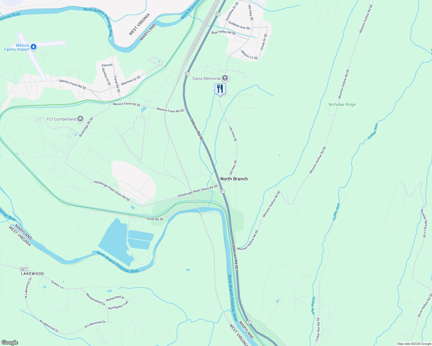 map of restaurants, bars, coffee shops, grocery stores, and more near 10084 Oldtown Road Southeast in Cumberland
