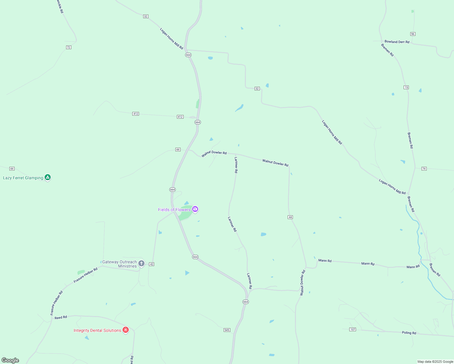 map of restaurants, bars, coffee shops, grocery stores, and more near 9201-10159 Larimer Road in Logan