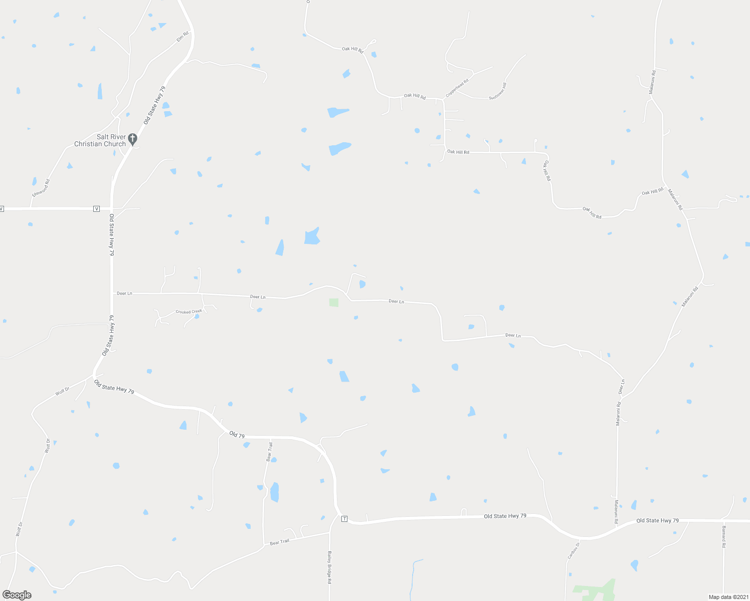 map of restaurants, bars, coffee shops, grocery stores, and more near Deer Lane in New London