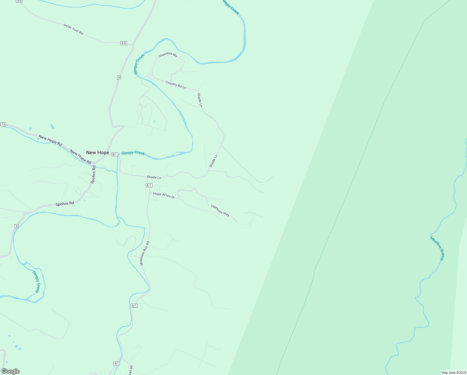map of restaurants, bars, coffee shops, grocery stores, and more near 260 Walker Lane in Berkeley Springs