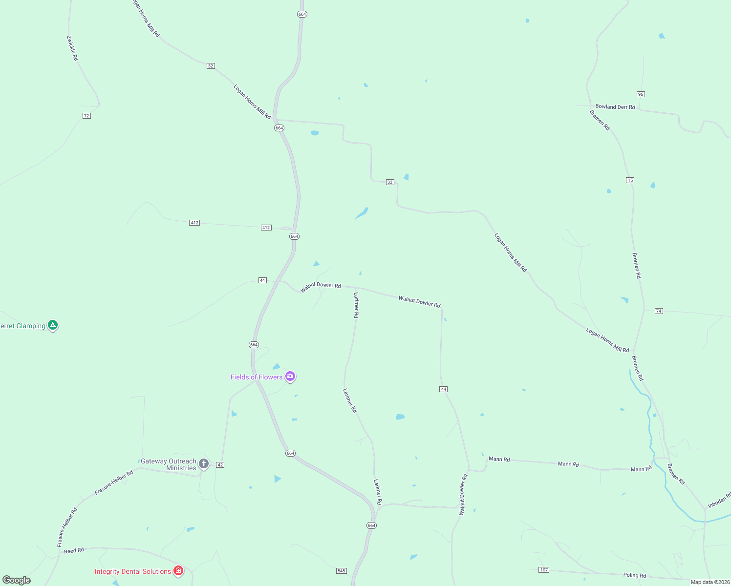 map of restaurants, bars, coffee shops, grocery stores, and more near 9200 Larimer Road in Logan