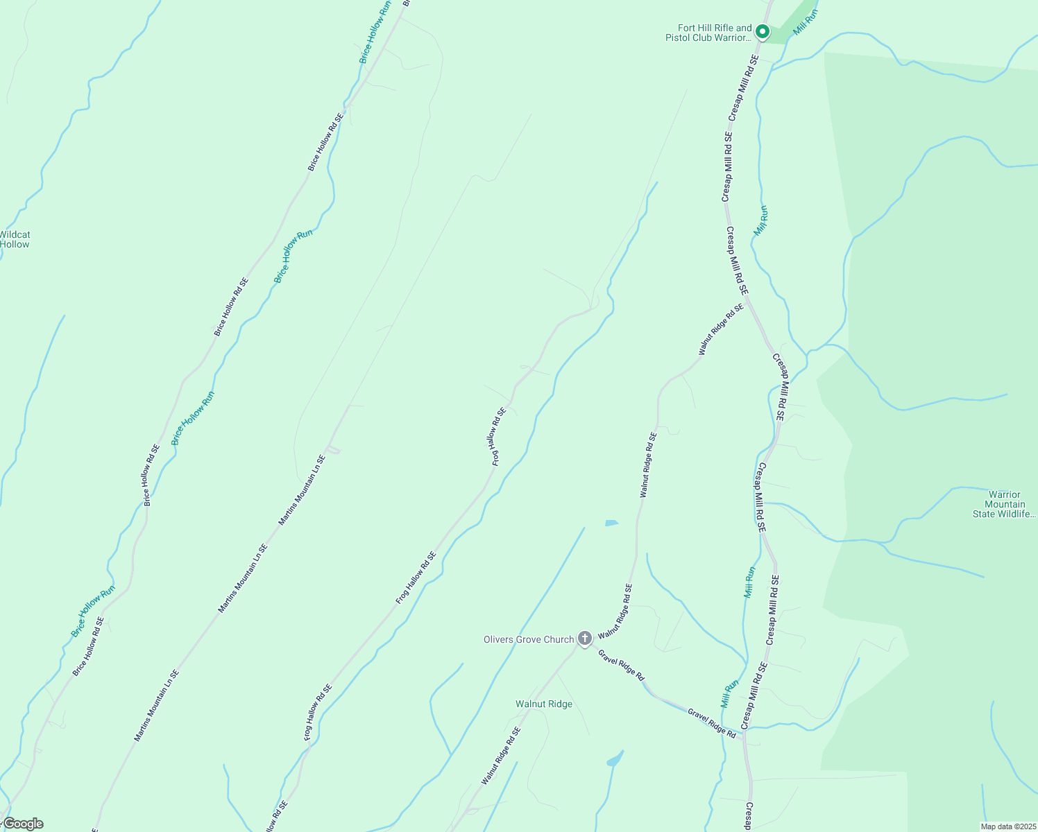 map of restaurants, bars, coffee shops, grocery stores, and more near 14700 Frog Hallow Road Southeast in Oldtown