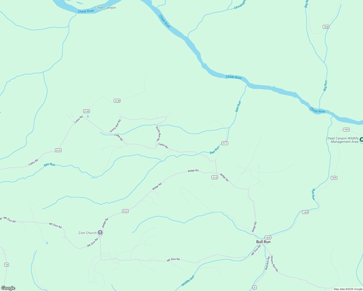 map of restaurants, bars, coffee shops, grocery stores, and more near 2254 Cale Road in Masontown