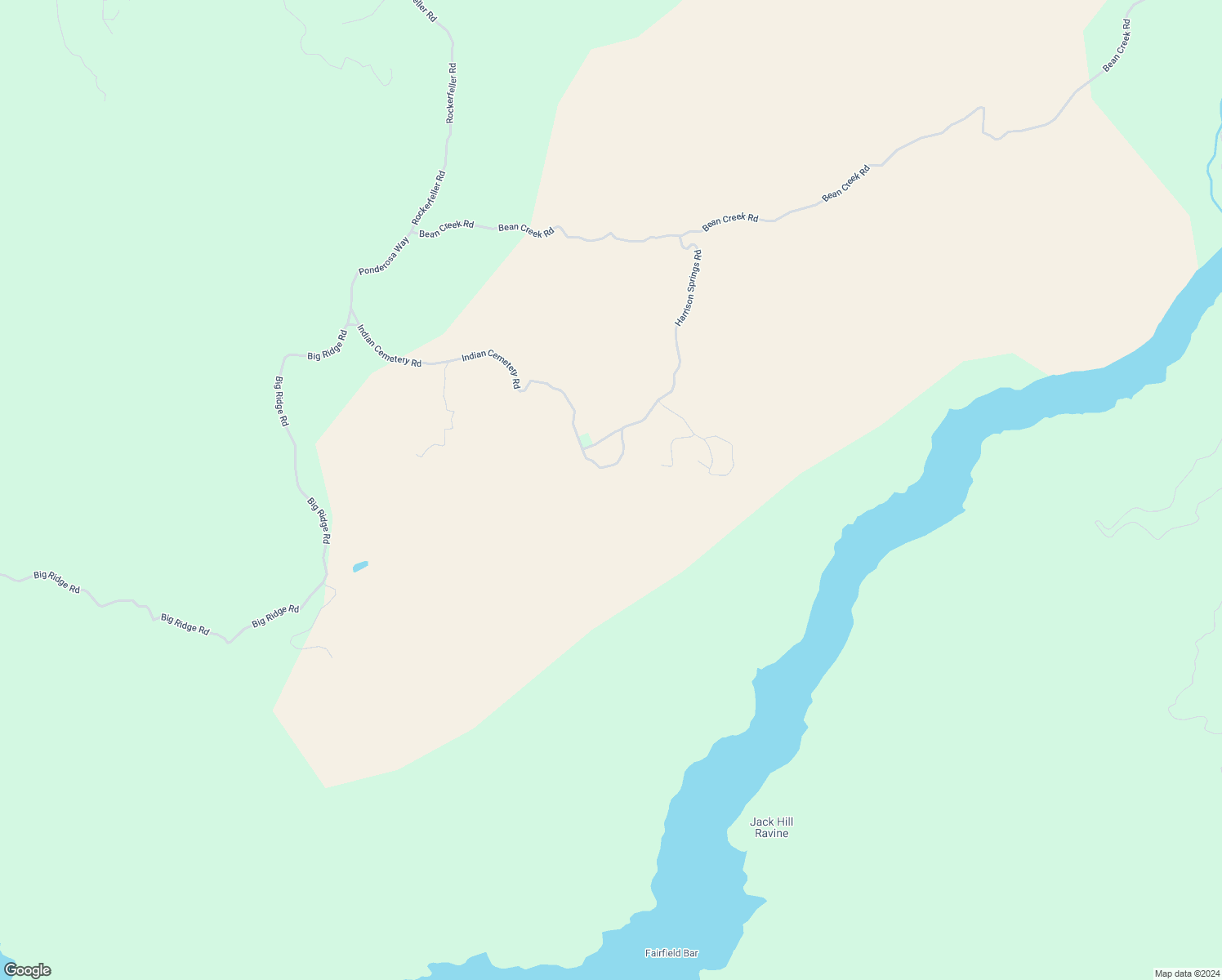map of restaurants, bars, coffee shops, grocery stores, and more near 315 Harrison Springs Road in Berry Creek