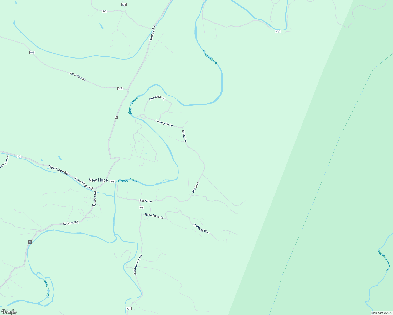 map of restaurants, bars, coffee shops, grocery stores, and more near 811 Shade Lane in Berkeley Springs