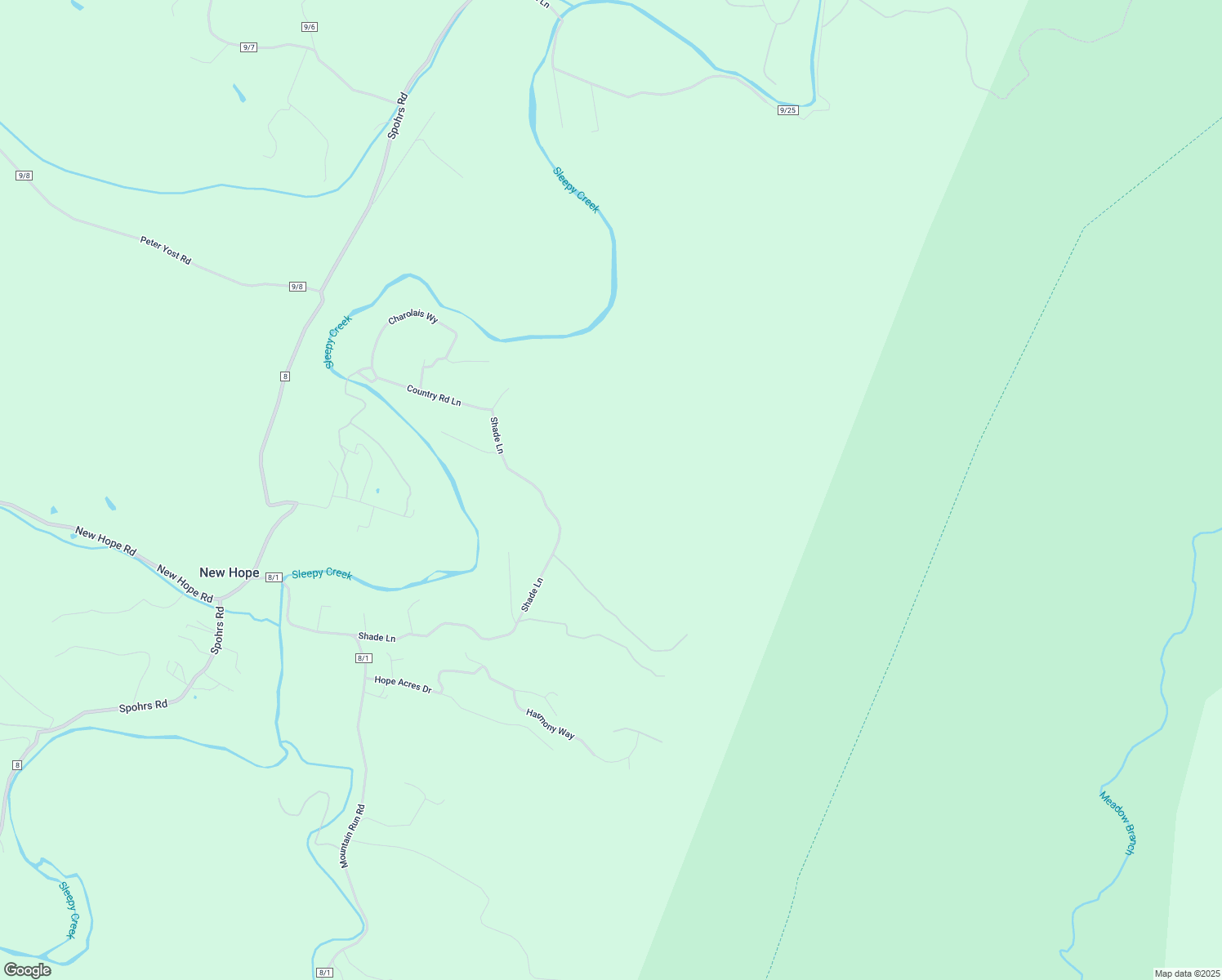 map of restaurants, bars, coffee shops, grocery stores, and more near 811 Shade Lane in Berkeley Springs