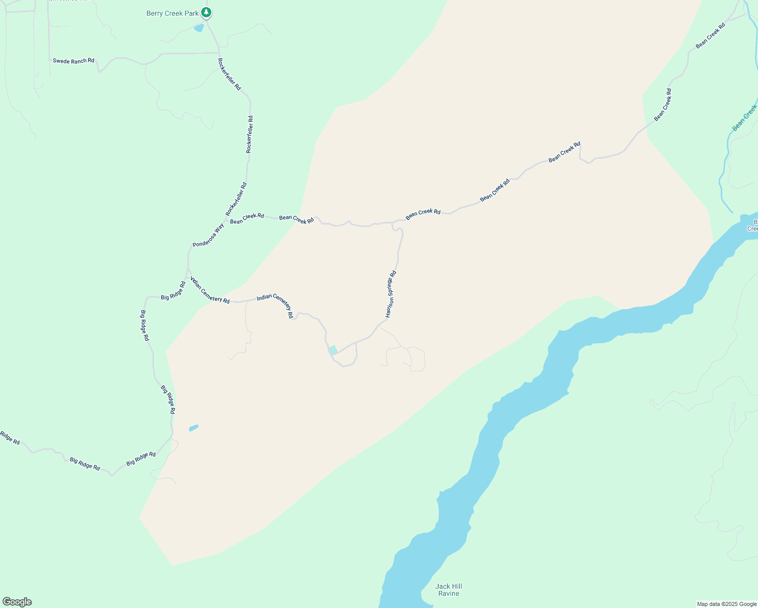 map of restaurants, bars, coffee shops, grocery stores, and more near 186 Harrison Springs Road in Berry Creek