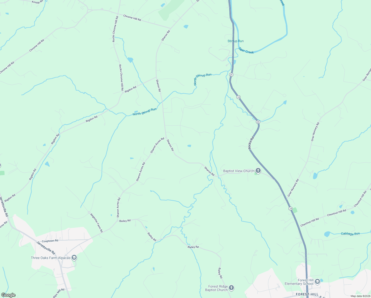 map of restaurants, bars, coffee shops, grocery stores, and more near 2837 Sharon Rd in Jarrettsville